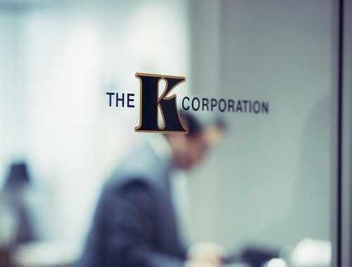The K Corporation office signage